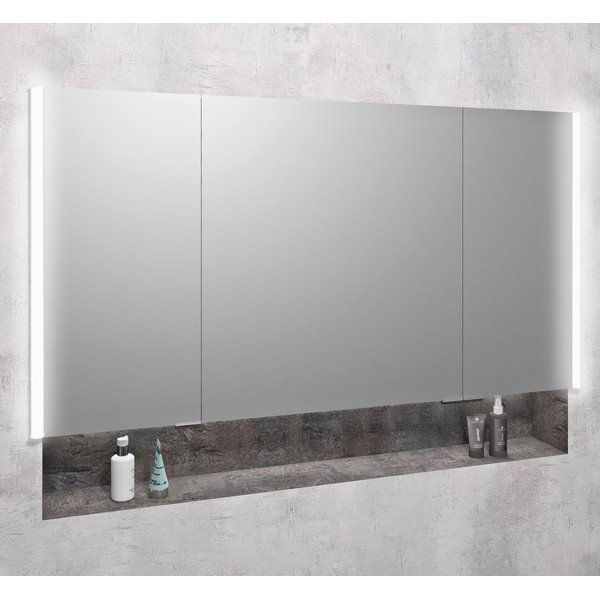 Sivá kúpeľňová skrinka 126x70 cm Integra – Sapho