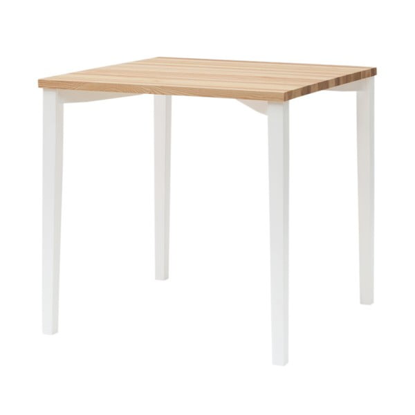 Biely jedálenský stôl Ragaba TRIVENTI, 80 × 80 cm