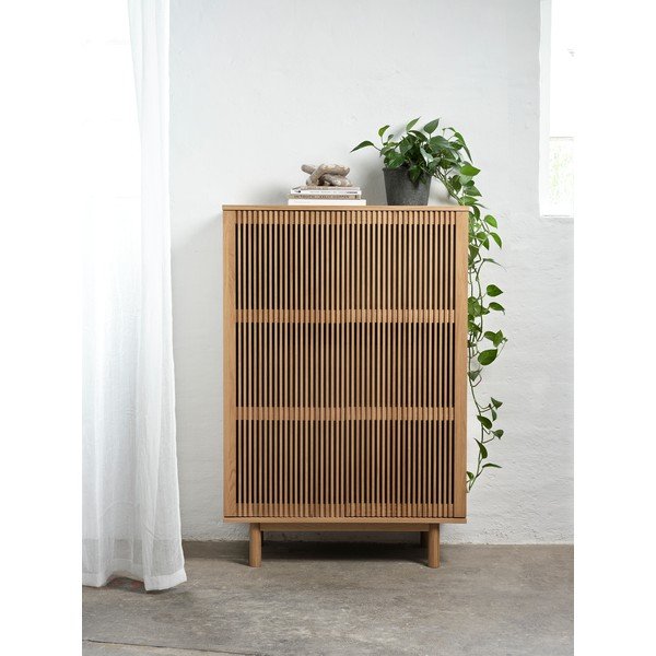 Skrinka v dekore duba v prírodnej farbe 95x140 cm Tiber – Unique Furniture-image-1