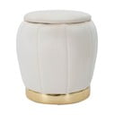 Krémový zamatový taburet Paris – Mauro Ferretti