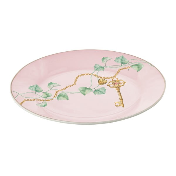 Ružový porcelánový tanier Vassoio, Ø 30 cm