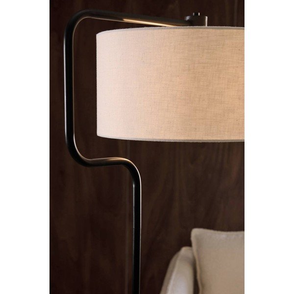Čierna/krémovobiela látková stojacia lampa (výška  160 cm) Josho – Ellos Home-image-3