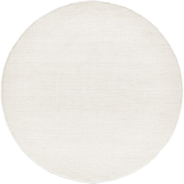 Svetlobéžový ručne tkaný vlnený koberec Westwing Collection Amaro, ø 140 cm