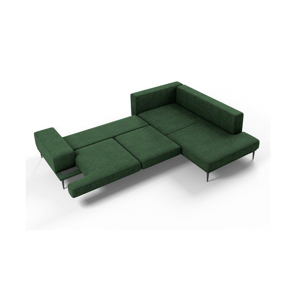 Zelená rozkladacia rohová pohovka Interieurs 86 Liege, pravý roh-image-4