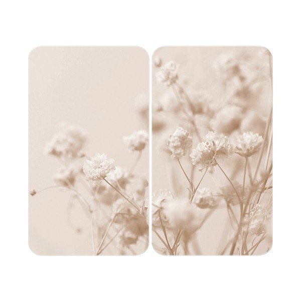 Kryt na sporák z tvrdeného skla 52x30 cm Dried Flower – Wenko