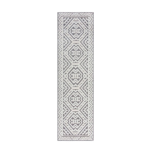 Sivý umývateľný behúň zo ženilky 60x240 cm Jaipur – Flair Rugs