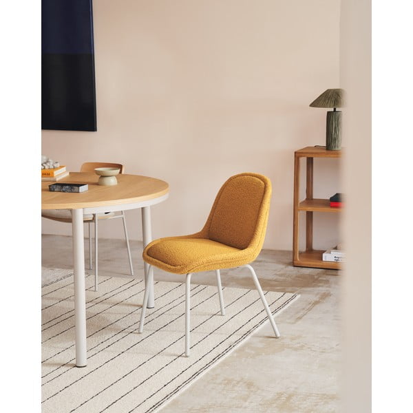 Jedálenská stolička v horčicovej farbe v súprave 4 ks Aimin – Kave Home-image-1