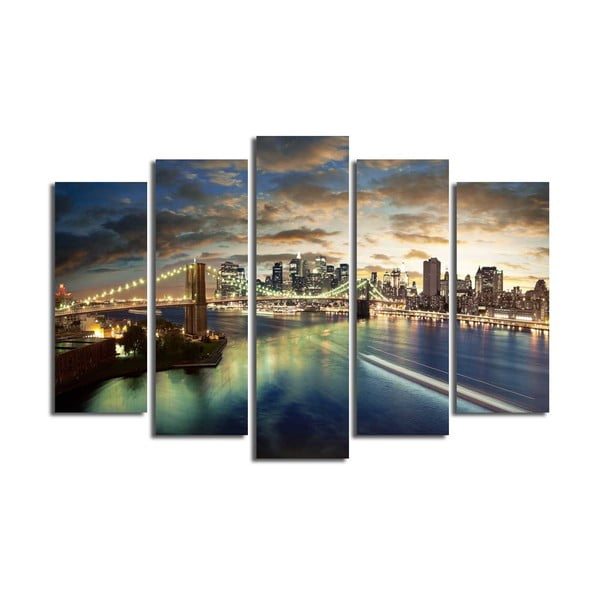 Viacdielny obraz New Yor City, 105 × 70 cm