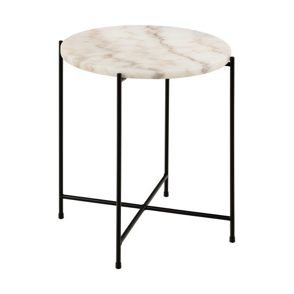 Okrúhly odkladací stolík s mramorovou doskou ø 42 cm Avila – Actona