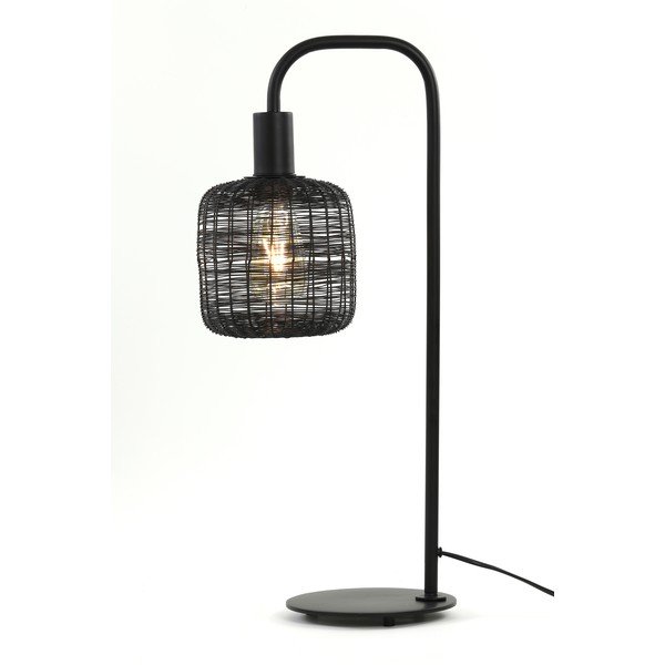 Čierna stolová lampa (výška 58 cm) Lekang - Light & Living-image-1