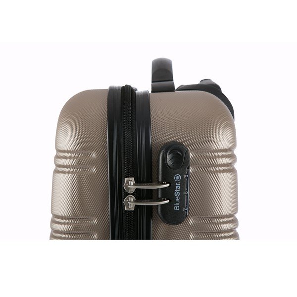 Béžový príručný kufor na kolieskach Blue Star Bilbao-image-3