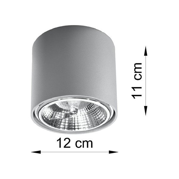 Sivé stropné svietidlo Sollux Luigi-image-2