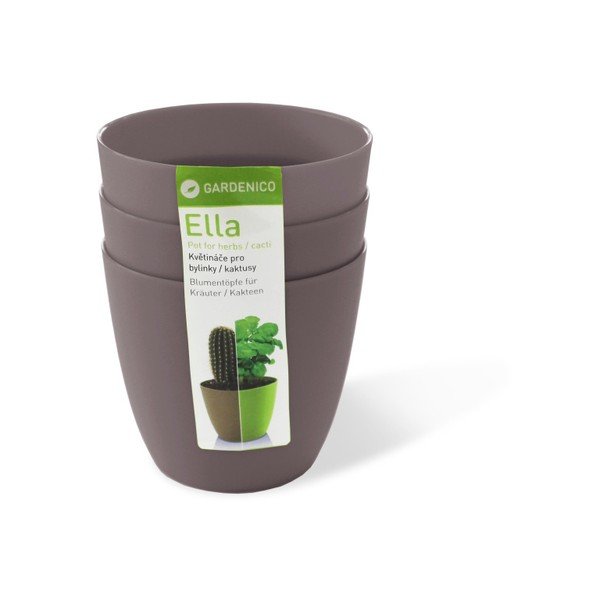 Sivohnedý kvetináč s pojazdnými kolieskami Gardenico Ella Twist'n'Roll Smart System, ø 40 cm-image-2