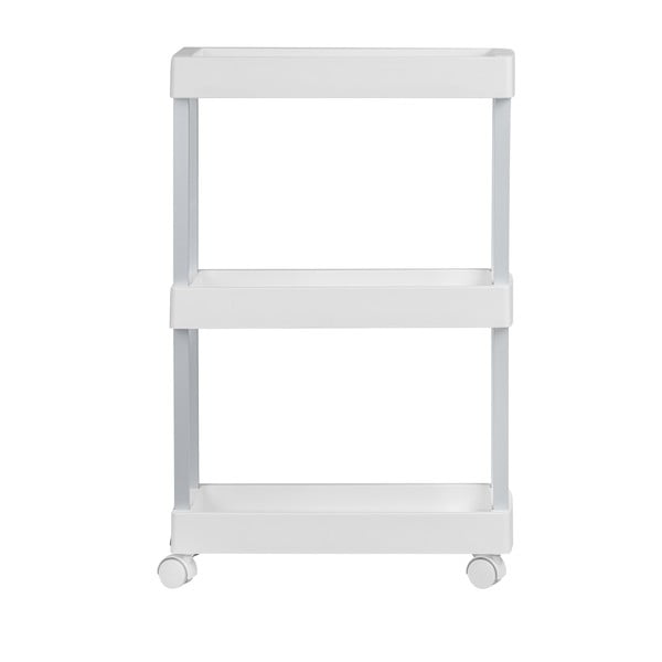 Biely plastový pojazdný regál 45x80 cm Mino - Wenko-image-3