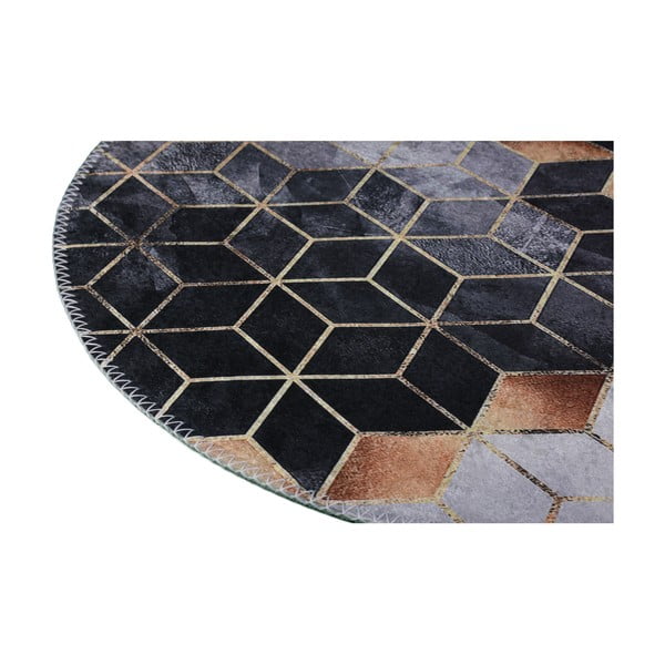 Čierno-biely umývateľný koberec 120x180 cm – Vitaus-image-2