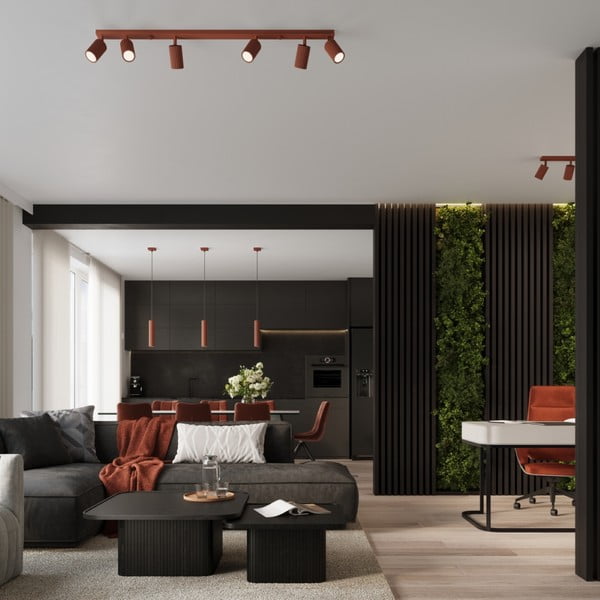 Bodové svietidlo v tehlovej farbe 6,5x81 cm Gleam – Sollux-image-1