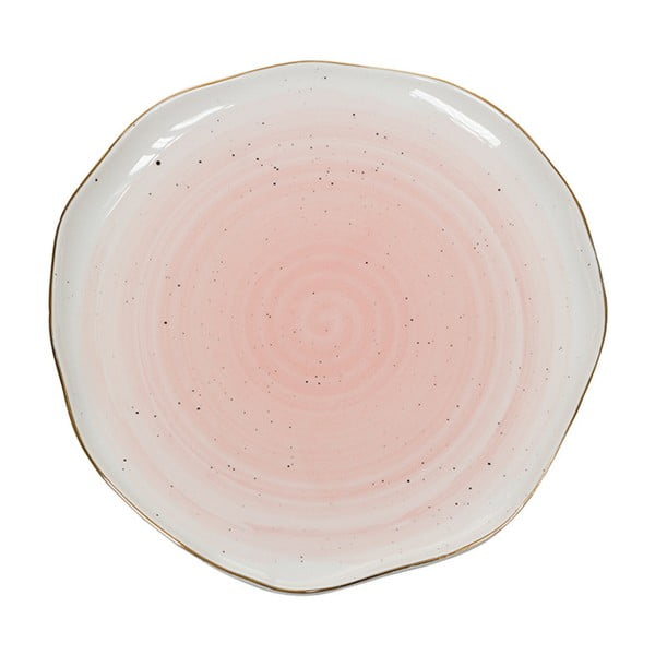 Ružový porcelánový tanierik Santiago Pons Bol
