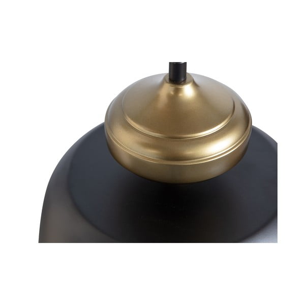 Čierne závesné svietidlo s kovovým tienidlom ø 31 cm Linne – WOOOD-image-3