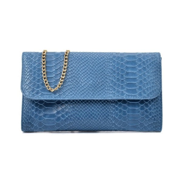 Modrá kožená listová kabelka Isabella Rhea Ganna