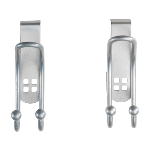 Súprava 2 závesných háčikov na dvere v striebornej farbe Wenko Door Hook-image-2