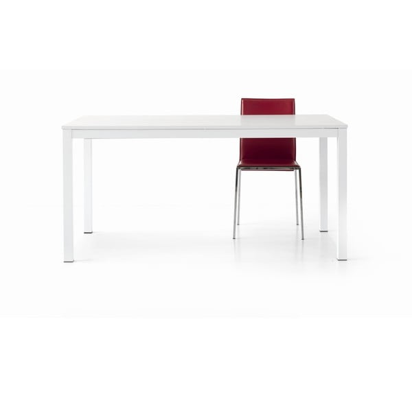 Biely drevený rozkladací jedálenský stôl Castagnetti Avolo, 120 cm