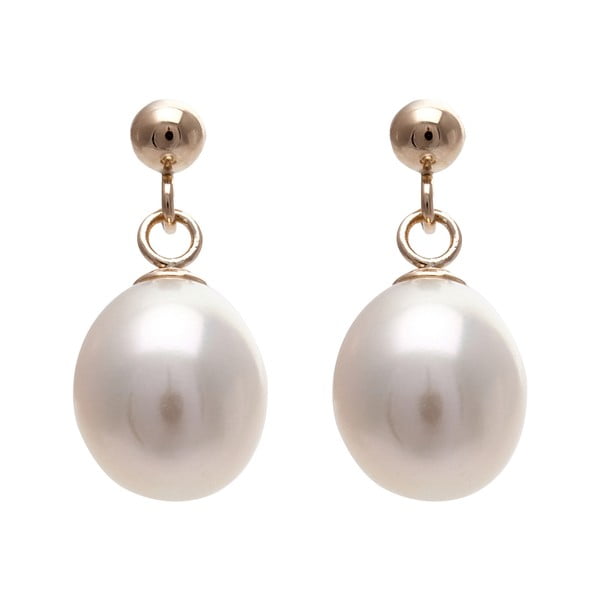 Náušnice z riečnych perál GemSeller Taurina, biele perly