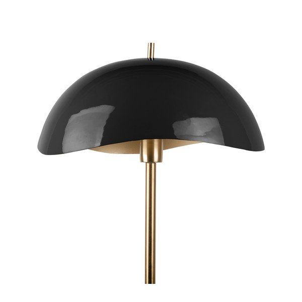 Stojacia lampa s kovovým tienidlom v čiernej a zlatej farbe (výška 154 cm) Waved – Leitmotiv-image-1
