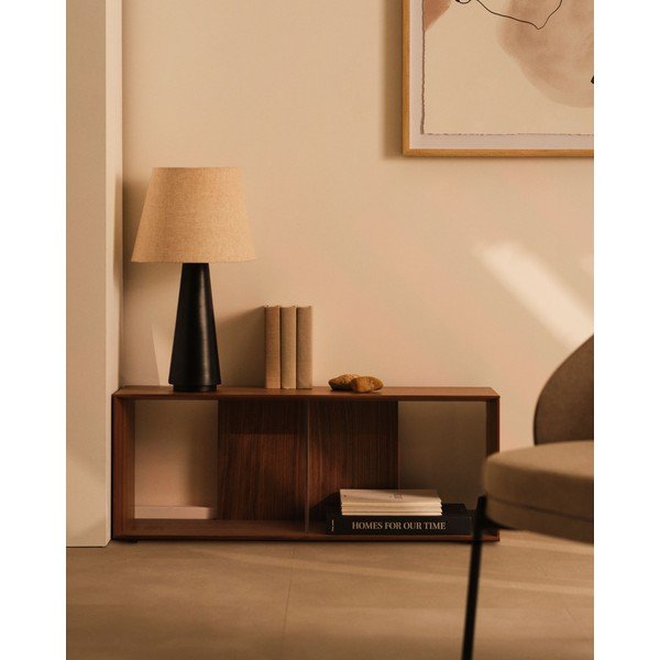 Modulárny policový systém v dekore orecha v prírodnej farbe 101x38 cm Litto – Kave Home-image-1