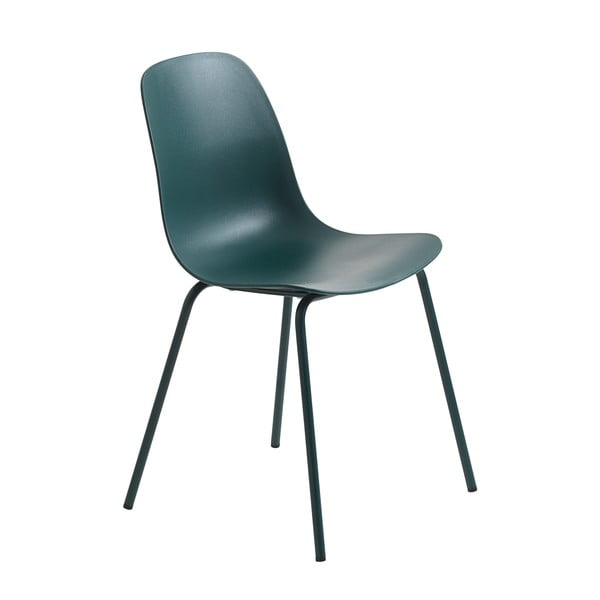 Tyrkysovomodrá plastová jedálenská stolička Whitby – Unique Furniture