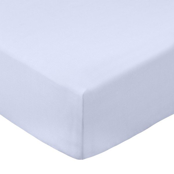Napínacia plachta z bavlneného perkálu v levanduľovej farbe 150x200 cm Cotton Percale – Bianca