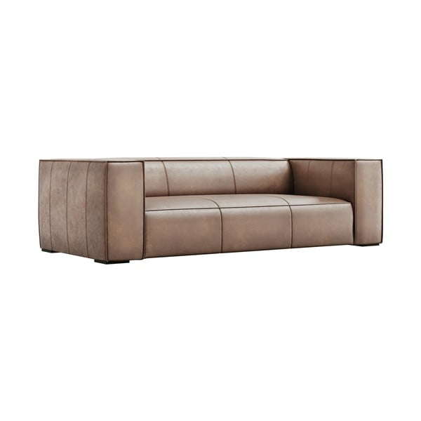 Svetlohnedá kožená pohovka 227 cm Madame - Windsor & Co Sofas-image-2
