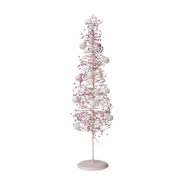 Stojacia LED svietiaca dekorácia Isaberg, ružová