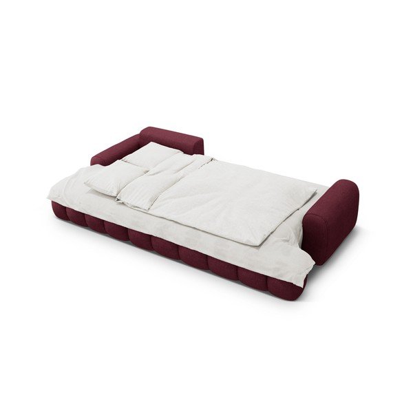 Vínovočervená rozkladacia/s úložným priestorom rohová pohovka (ľavý roh/s leňoškou) Linz – Cosmopolitan Design-image-4