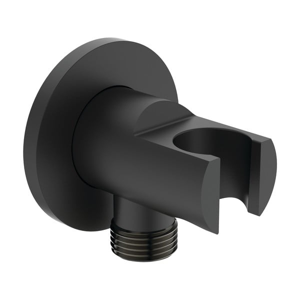 Matne čierny kovový držiak na sprchovú hlavicu Silk Black – Ideal Standard