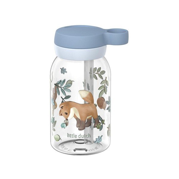 Svetlomodrá plastová detská fľaša 450 ml Forest Friends – Mepal