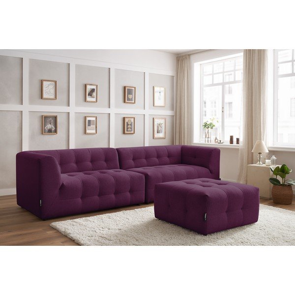 Tmavofialová pohovka 324 cm Kleber - Bobochic Paris-image-1