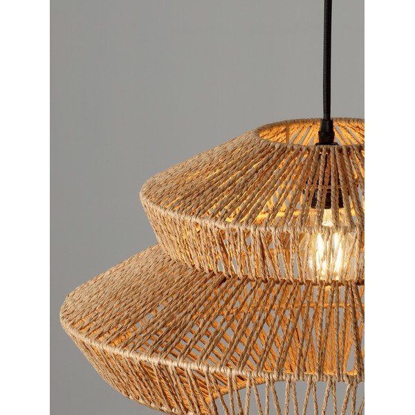 Povrazové závesné svietidlo v prírodnej farbe ø 50 cm Nua – Nova Luce-image-4