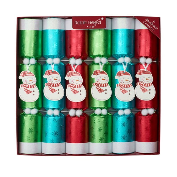 Vianočné crackery v súprave 6 ks Racing Snowman - Robin Reed