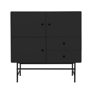 Čierna vysoká komoda 107x107 cm Cocktail - Tenzo