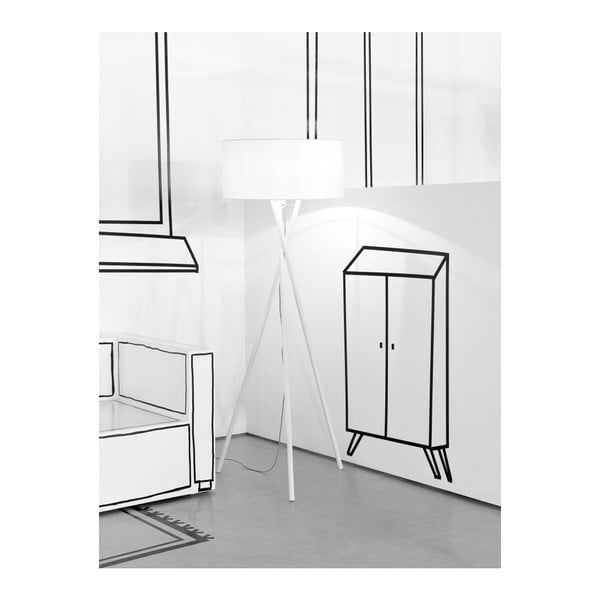 Biela stojacia lampa (výška 175 cm) Hampton – it's about RoMi-image-1