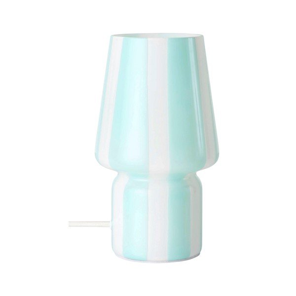 Biela/modrá sklenená stolová lampa (výška  21,5 cm) Carlo – Ellos Home