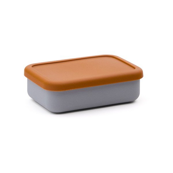 Modrý/oranžový silikónový detský desiatový box Lili – Kave Home-image-3