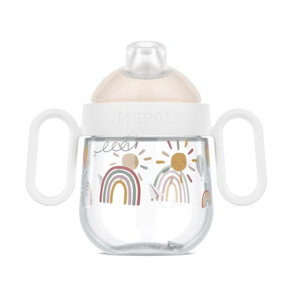 Béžový plastový detský hrnček 200 ml Sunshine & Rainbow – Mepal-image-3