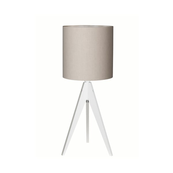 Stolná lampa Artist Grey Linnen/White, 40x25 cm