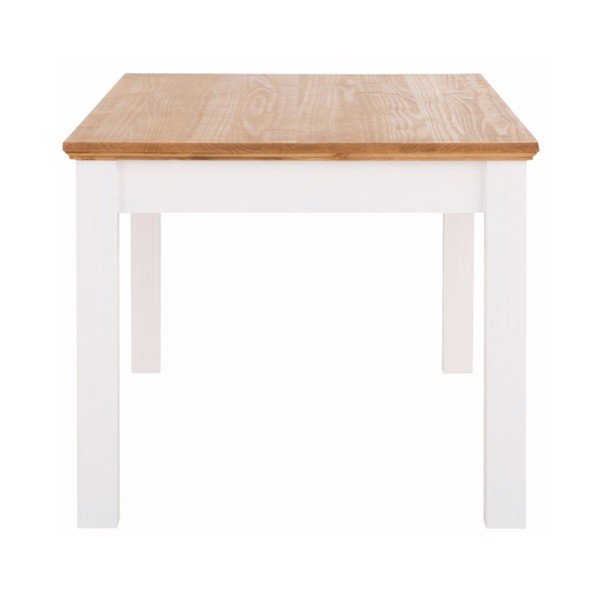 Biely jedálenský stôl z masívneho borovicového dreva so zásuvkou Støraa Suzie-image-3