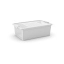 Biely plastový úložný box s vekom 55x35x19 cm Bi-Box M – KIS