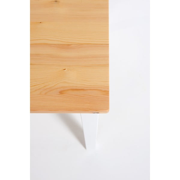 Borovicový rozkladací jedálenský stôl s bielou konštrukciou Bonami Essentials Brisbane, 120 (200) x 70 cm-image-3