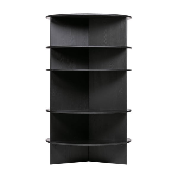 Čierna knižnica z jaseňového dreva 100x168 cm Trian – WOOOD