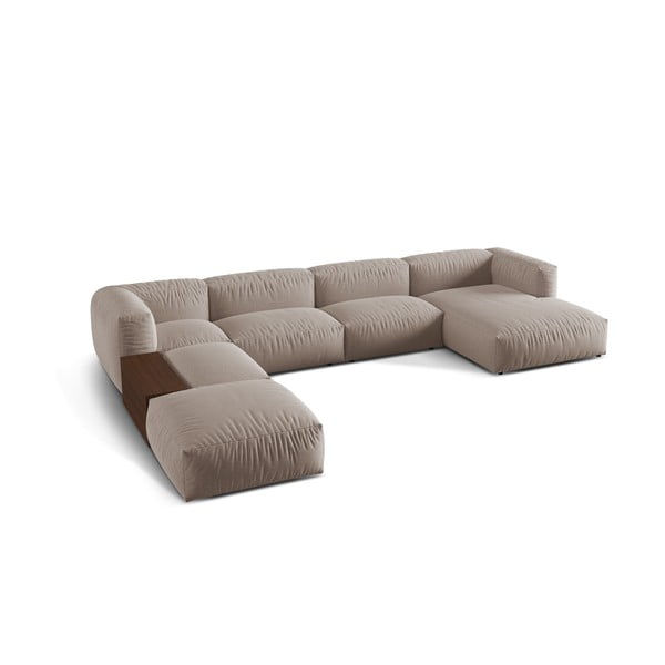 Béžová modulárna rohová pohovka (ľavý roh/do tvaru "U") Martina – Micadoni Home-image-2