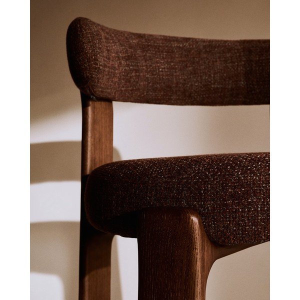 Hnedá/v tmavo prírodnej farbe barová stolička z jaseňového dreva (výška sedadla 75 cm) Granite – Kave Home-image-2